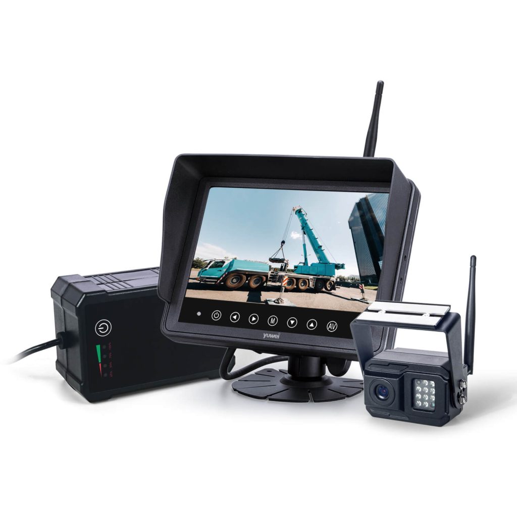 waterproof wireless backup camera system with 7 inch monitor for construction vehicles