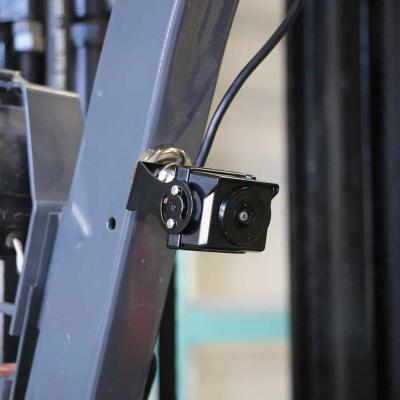 Mast-mounted camera aiding cornering clearance